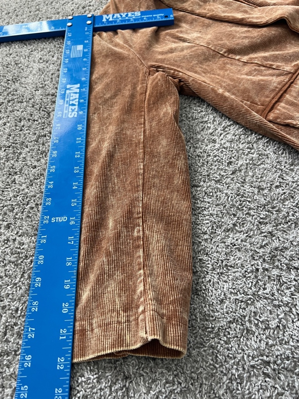 POL “Always Dreaming” Women's Caramel Corduroy Oversized Blazer - Size L - Picture 8 of 9